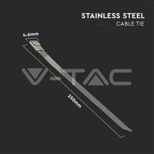 Cable Tie Stainless 4.6 x 250mm 100pcs/pack - 4