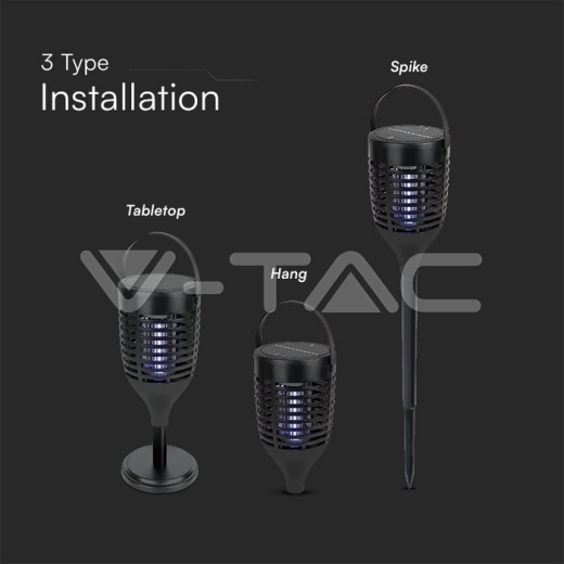 Instalación de Solar Bug Zapper 3 tipos - 5