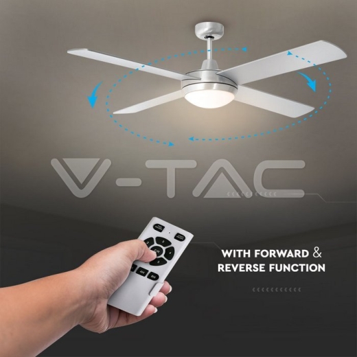 2 x E27 LED Ceiling Fan Light Kit RF Kontrol 4 Blades 60W DC Motor - 4