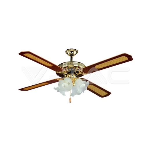 Ventilador de techo 55W 4 x E27 LED 4 cuchillas АC Motor - 4