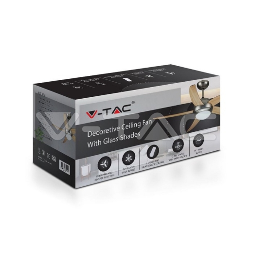 2 x E27 LED Ceiling Fan Light Remote Control 5 Blades - 10