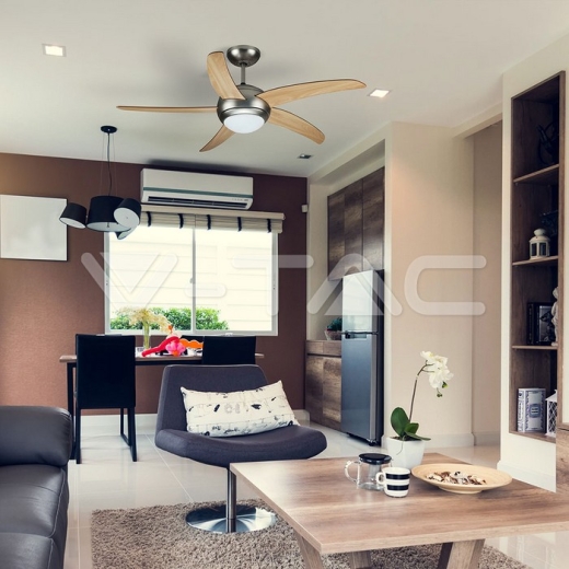 2 x E27 LED Ceiling Fan Light Remote Control 5 Blades - 8