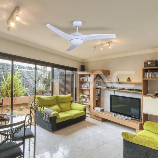 Ventilador de techo LED 15W 3 en 1 control remoto por RF 3 cuchillas color Blanco 35W DC Motor - 7