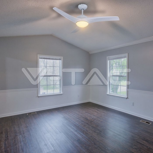 Ventilador de techo LED 15W 3 en 1 control remoto por RF 3 cuchillas color Blanco 35W DC Motor - 8