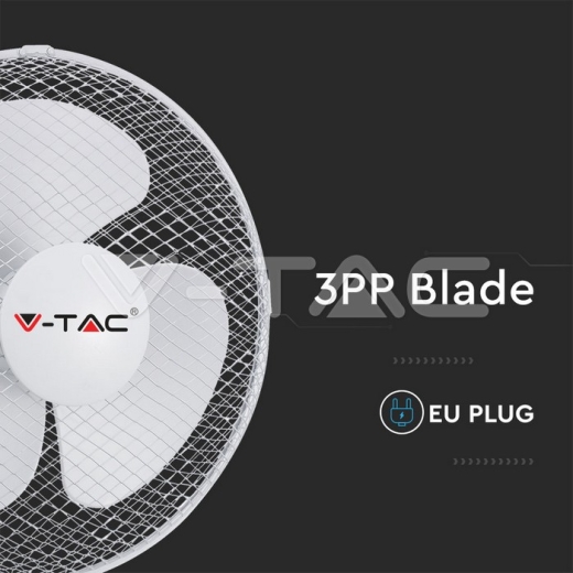 Ventilador de mesa 40W, 4 butones, 3 cuhillas, 16 pulgadas - 8