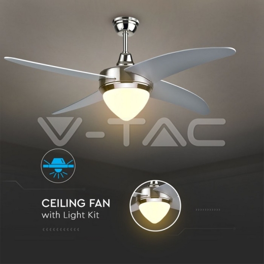 15W 3 in 1 LED Ceiling Fan RF Kontrol 4 Blades 60W AC Motor - 5