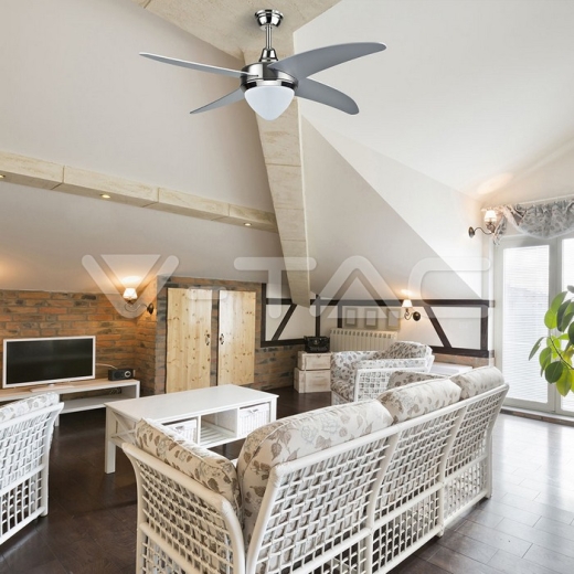 15W 3 in 1 LED Ceiling Fan RF Kontrol 4 Blades 60W AC Motor - 7