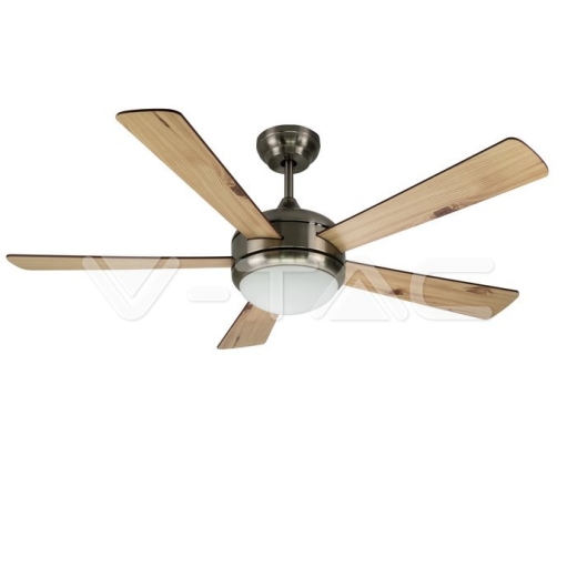 Ventilador de techo 15W LED 5 cuchillas reversibles, mando a distancia - 2