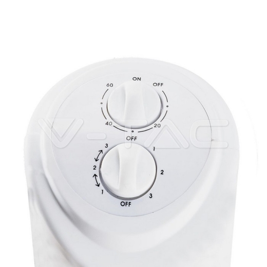 Ventilador de mesa oscilante, 45W con temporizador, 31 pulgadas, 3 cuhillas, blanco - 2