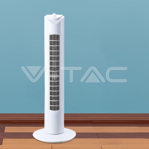 Ventilador de mesa oscilante, 45W con temporizador, 31 pulgadas, 3 cuhillas, blanco - 9