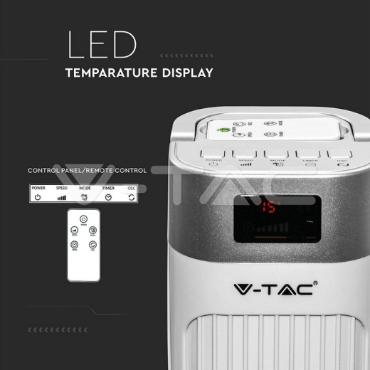 Ventilador LED 55W 36 Inches Blanco - 7