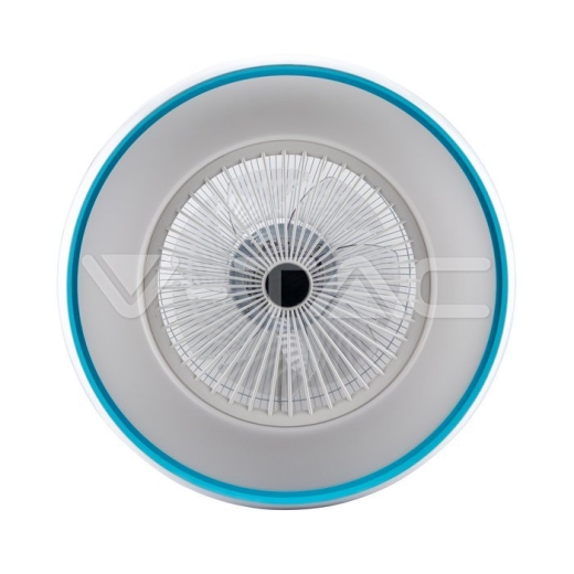 45W LED Box Fan Ceiling Light RF Control 3 in 1 Motor Blue Ring - 2