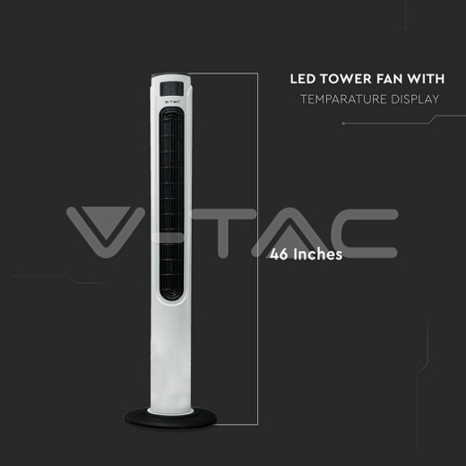Ventilador LED 55W 36 Inches Blanco & Negro - 8