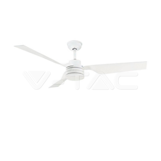 65W LED Ceiling Fan RF Control 3 White Blades AC Motor - 1