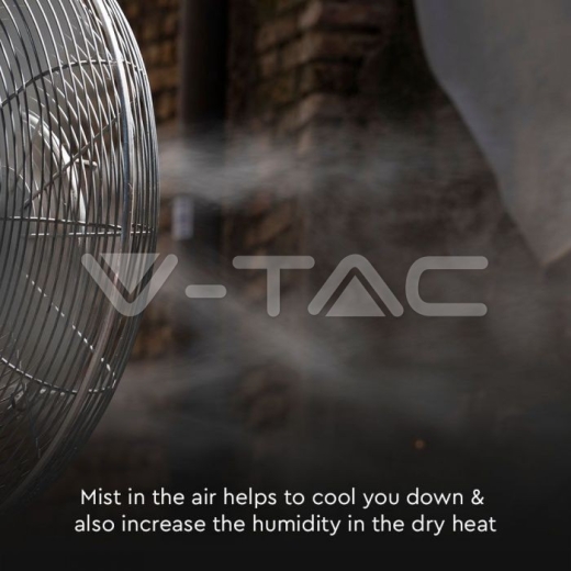 80W LED Mist Fan with Remote Control Round 3 Blades - 10