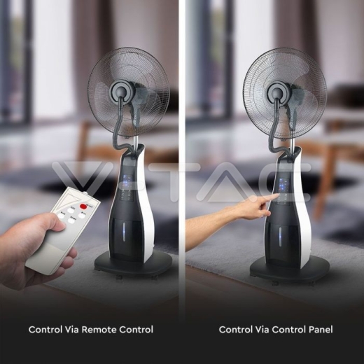 80W LED Mist Fan with Remote Control Round 3 Blades - 12