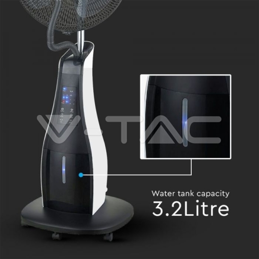 80W LED Mist Fan with Remote Control Round 3 Blades - 14