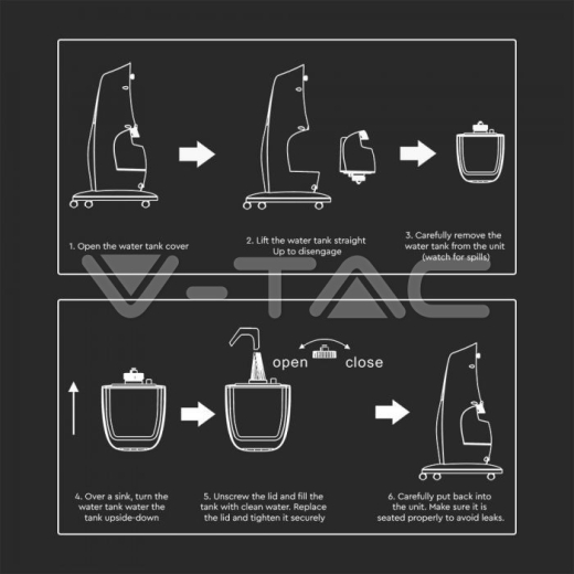 80W LED Mist Fan with Remote Control Round 3 Blades - 15