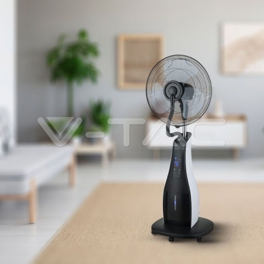 80W LED Mist Fan with Remote Control Round 3 Blades - 18