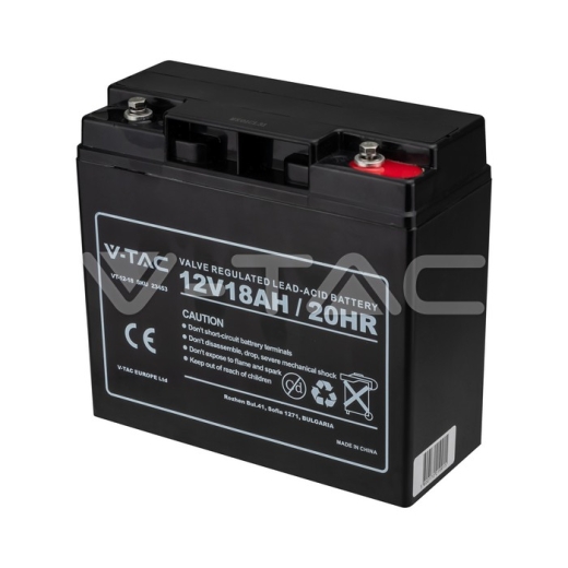 18Ah 12V Lead Acid Battery M5 180*77*168(168)mm - 1