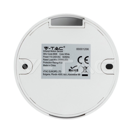 Sensor de movimiento para techo cuerpo Blanco - 4