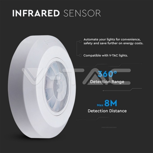 Sensor de movimiento para techo cuerpo Blanco - 5