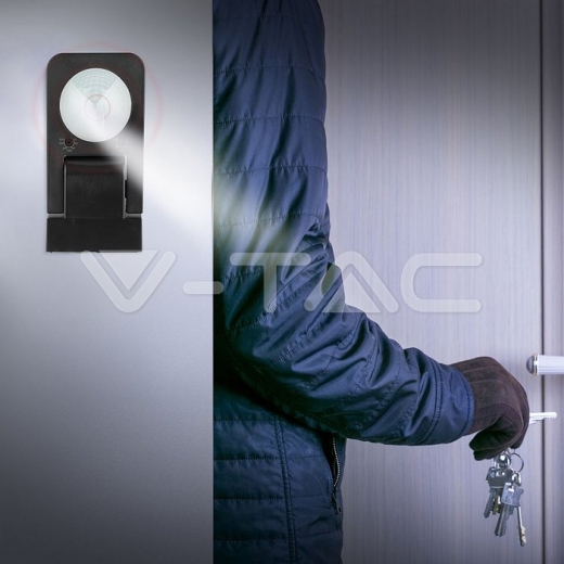 Sensor de movimiento infrarrojo negro 360° 1000W Ajustable - 10