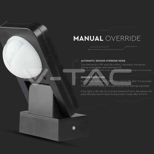 Sensor de movimiento infrarrojo negro 360° 1000W Ajustable - 7