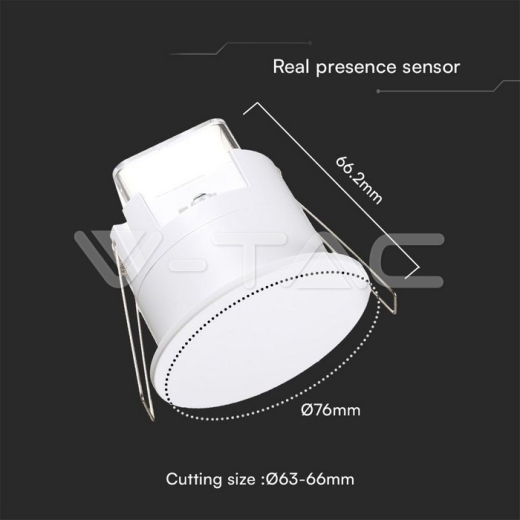 Sensor COB Presencia Real 3m Radio Cuerpo Blanco - 3