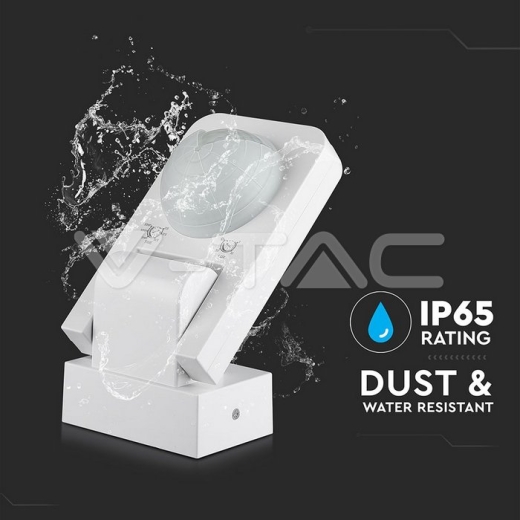 Sensor de movimiento infrarrojo blanco 360° 1000W Ajustable - 8