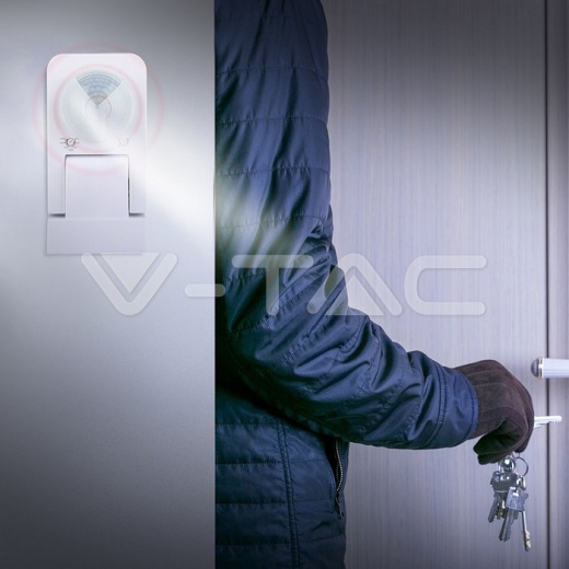 Sensor de movimiento infrarrojo blanco 360° 1000W Ajustable - 9