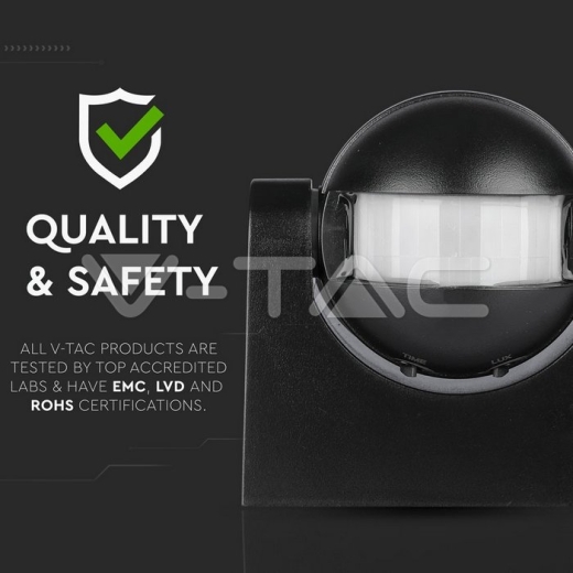 Sensor de movimiento Infrarrojo Cuerpo Negro - 7