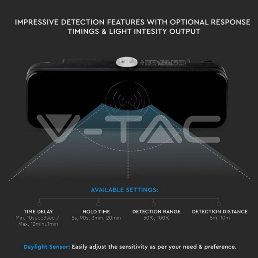 Microwave Sensor de movimiento Negro - 4