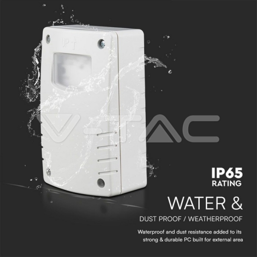 Sensor Fotocélula IP65 Cuerpo Blanco - 8