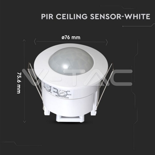 Sensor de techo PIR blanco 360° - 6