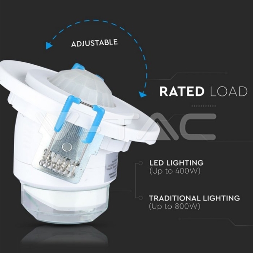 PIR Ceiling Sensor Moving Head White - 5