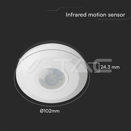 PIR Sensor Two 360º Detection Rate White body - 5