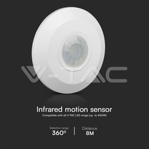 PIR Sensor Two 360º Detection Rate White body - 6