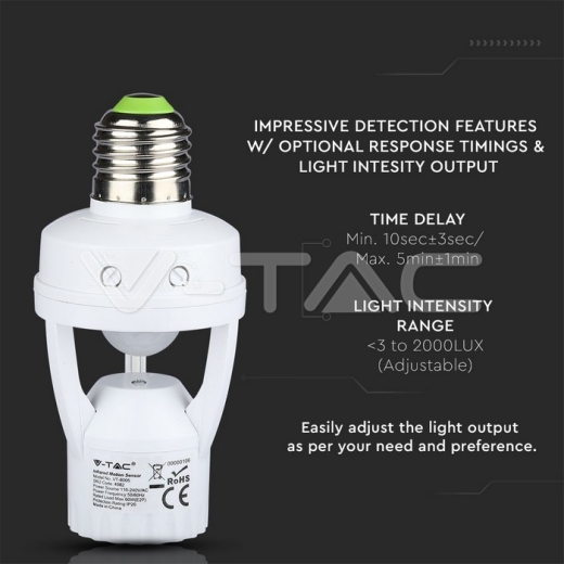 Sensor con casquillo E27 - 7