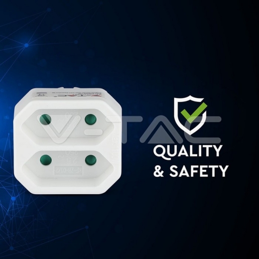 2 Outlet Adapter 2.5A White Label Poly Bag - 8