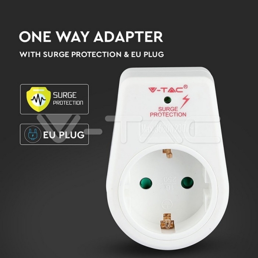 1 Way Adapter 16A White - 5