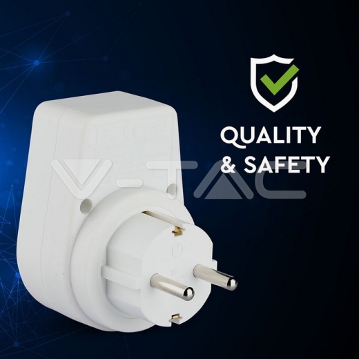 1 Way Adapter 16A White - 7
