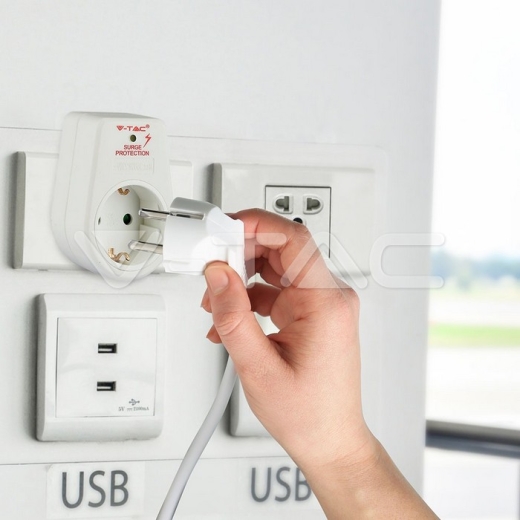 1 Way Adapter 16A White - 8