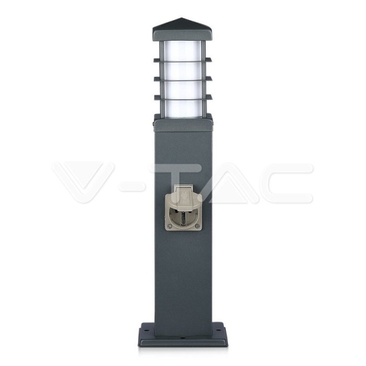 Enchufe jardín 2 tomas corriente y lámpara E27 IP44 - 5