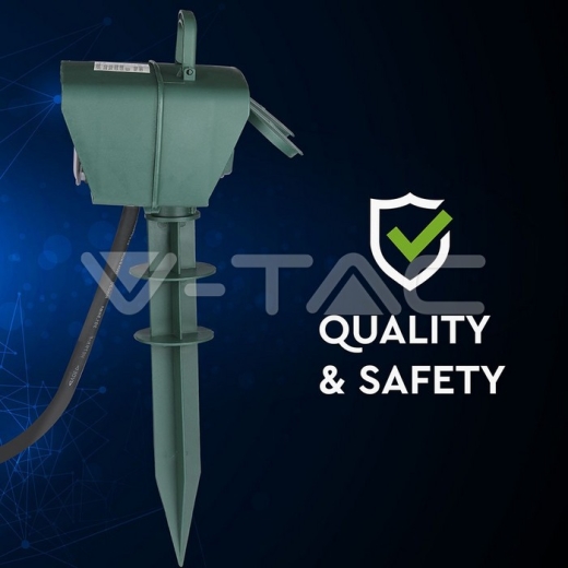 2 Ways Garden Spike Socket Mechanical Timer 3G 1.5mm x 3m IP44 Green - 7