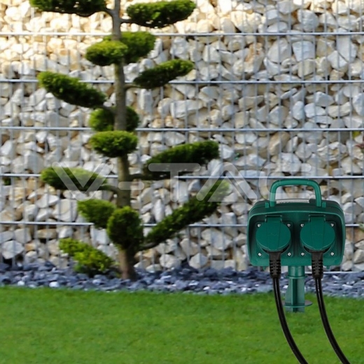 2 Ways Garden Spike Socket Mechanical Timer 3G 1.5mm x 3m IP44 Green - 8