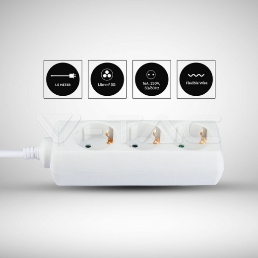 3 Power Strip Cable 1.5m - 5