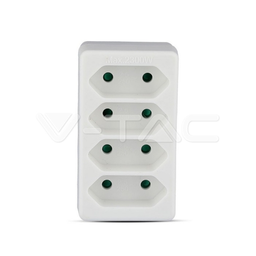 4 Outlet Adapter 2.5A White Label Poly Bag - 1
