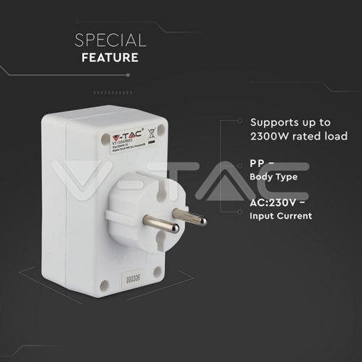 4 Outlet Adapter 2.5A White Label Poly Bag - 6