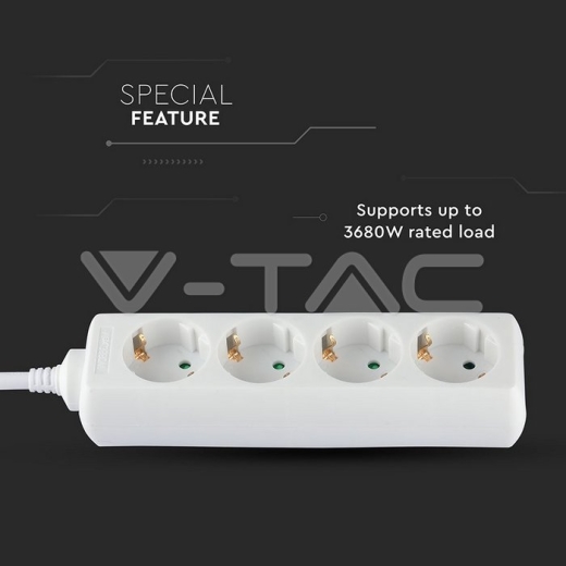 Enchufe 4 tomas con cable 3m - 4